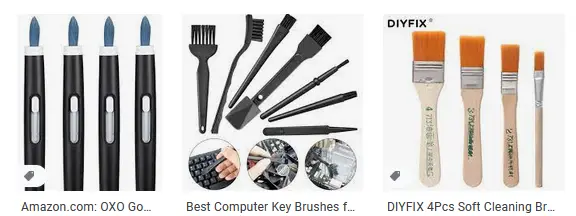 Electronics cleaning brushes