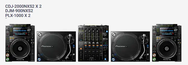 The second snippet from an official Pioneer DJ rider example featuring a hybrid club setup.