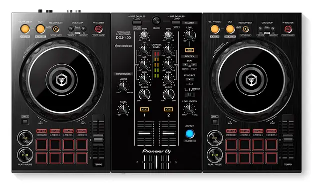 Pioneer DDJ-400 top view.