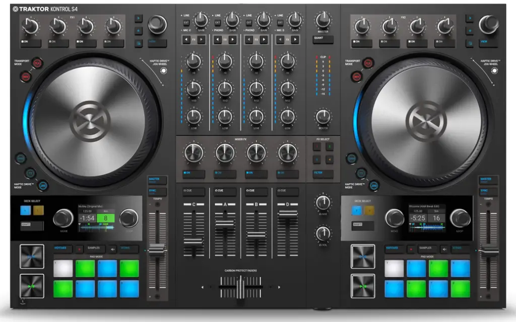 Traktor KONTROL S4 top view.