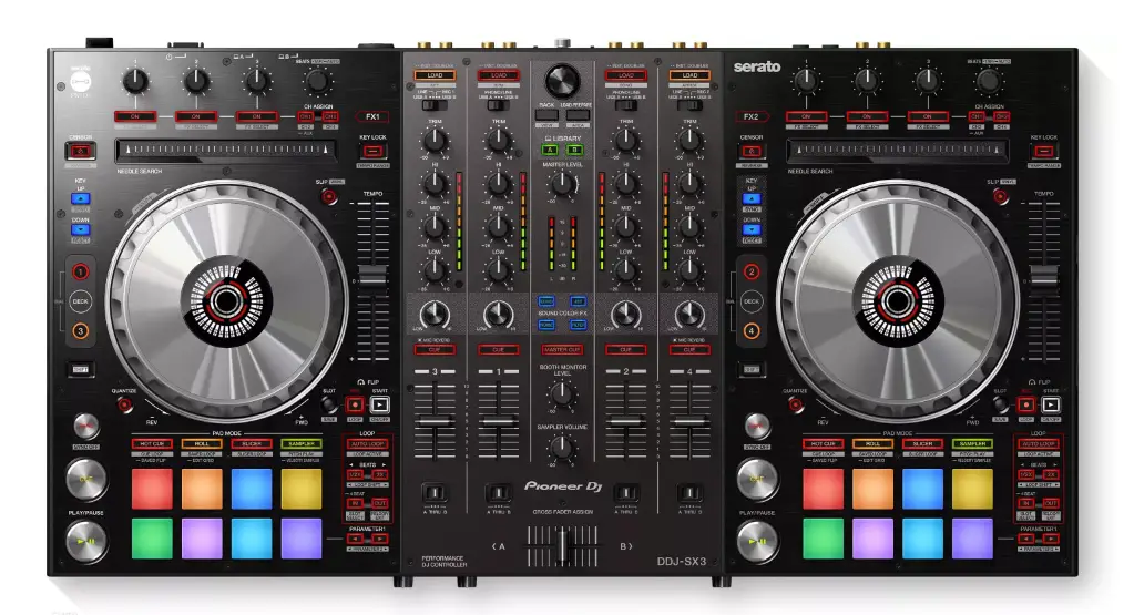 Pioneer DDJ-SX3 - top view.