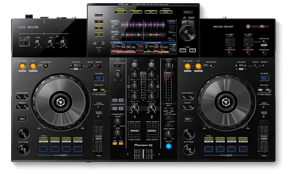 The Pioneer XDJ-RR is an example of a DJ controller you can use as a standalone device, without having your laptop connected to it.