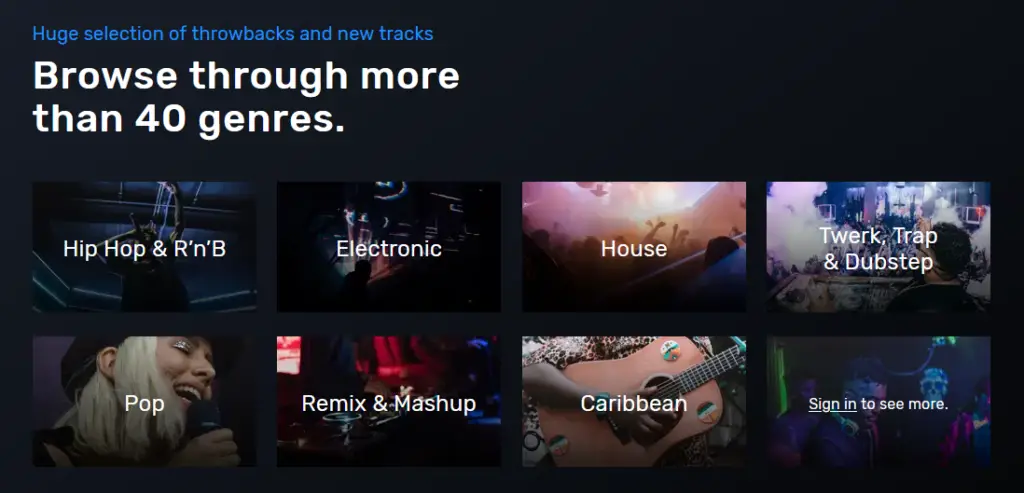 More than 40 different genre categories are present at digitaldjpool.com