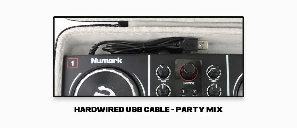 Hardwired USB cable on the original Party Mix