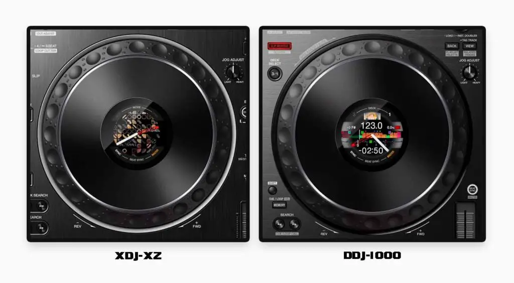 Jog wheels are built exactly the same on both the XDJ-XZ and the DDJ-1000.