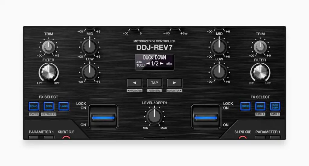 Audio FX section on the Pioneer DDJ-Rev7.