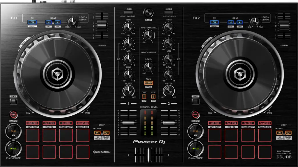 Pioneer DDJ-RB, a dedicated Rekordbox DJ controller (2016).