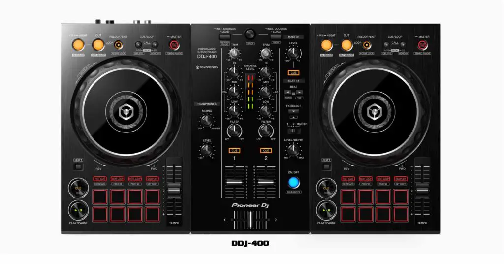 Pioneer DDJ-400 top view.