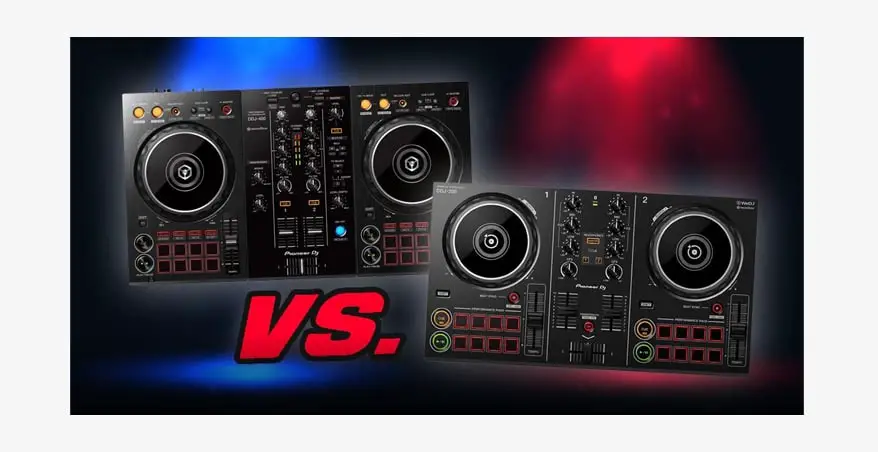 A grand comparison between the Pioneer DDJ-200 and Pioneer DDJ-400.