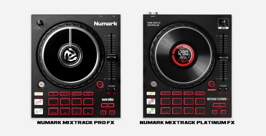 Both Mixtrack Pro FX and the Mixtrack Platinum FX feature the same full length pitch faders.