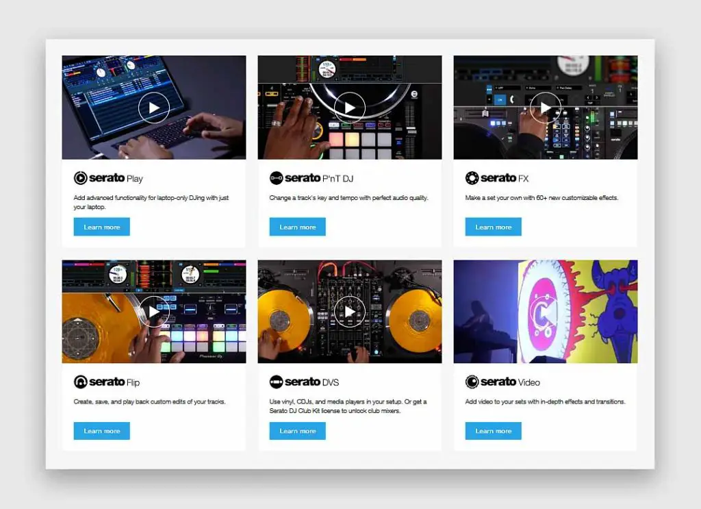 Serato DJ Pro has 6 different paid expansion packs to offer.