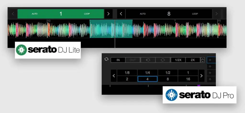 Serato DJ Lite restricts your loop lengths and has simplified loop controls. In Serato DJ Pro you have full control over your loops.