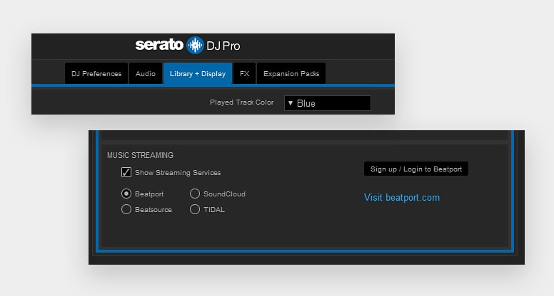 To connect to the streaming service of your choice, go to the Library + Display menu and the Music Streaming segment.