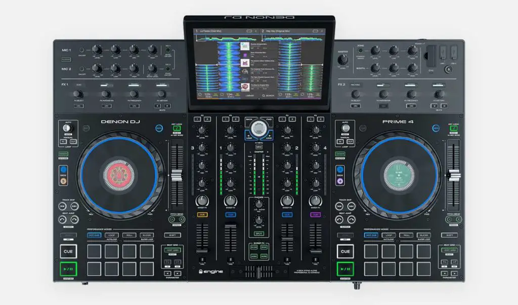 Denon DJ Prime 4 standalone DJ controller.