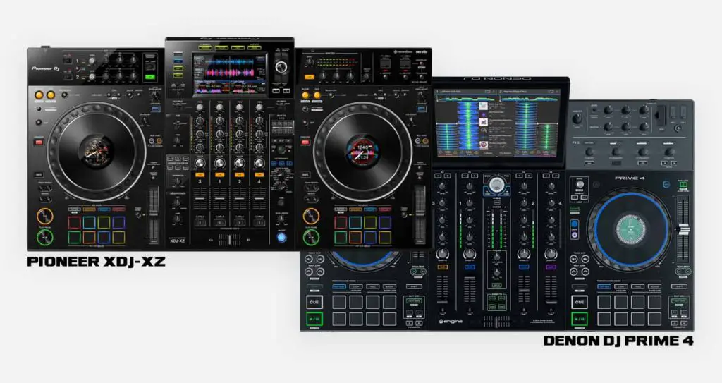 Denon DJ Prime vs. Pioneer XDJ-XZ - direct comparison.