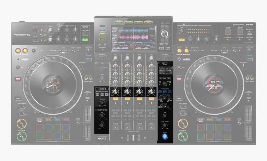 Sound Color FX and Beat FX sections on the Pioneer XDJ-XZ.
