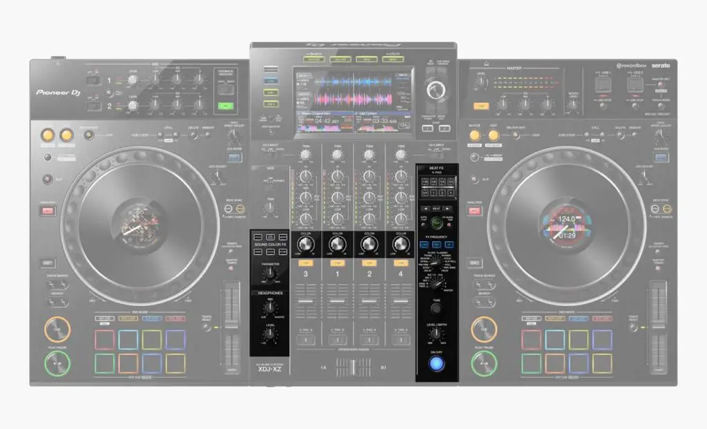 FX controls on the Pioneer XDJ-XZ.