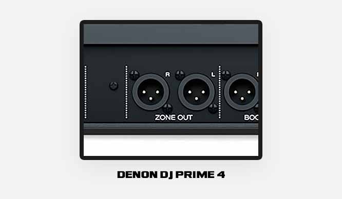 Zone output on the Denon DJ Prime 4.