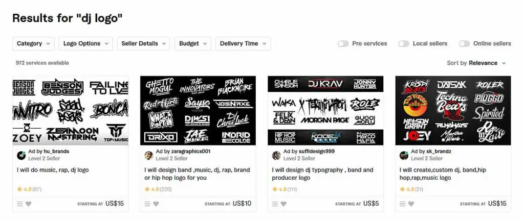 Fiverr.com has lots of quality affordable DJ logo design offers!