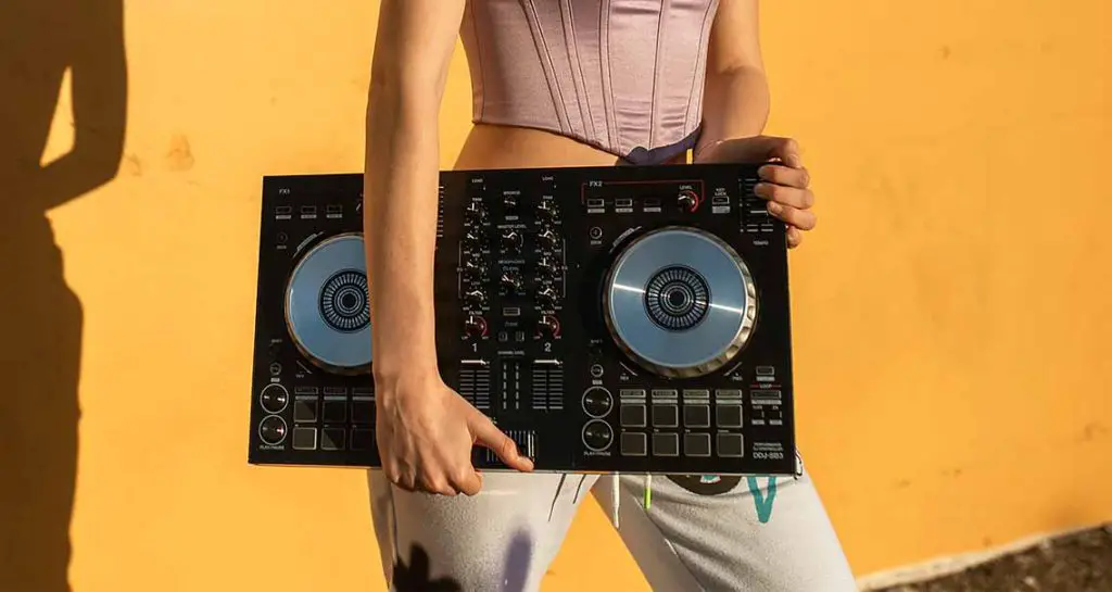If your DJ controller features a built in soundcard, you can record your mixes on external audio devices capable of sound recording, provided you have appropriate cables on hand and audio outputs on the device.