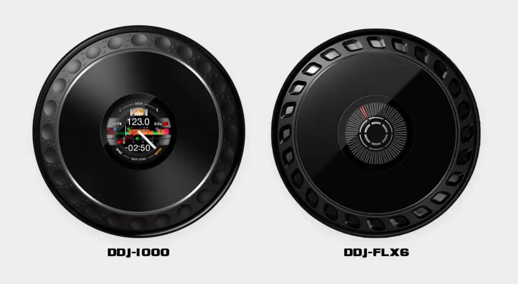 Pioneer DDJ-1000 and DDJ-FLX6 - jog wheels.
