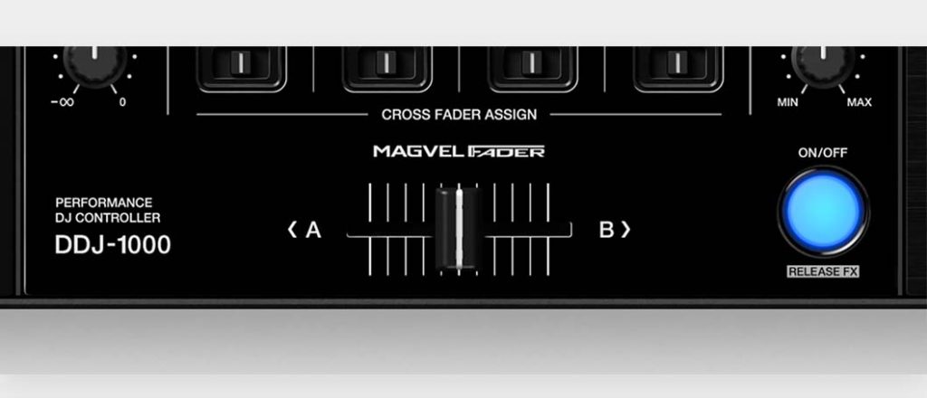The Magvel crossfader on the Pioneer DDJ-1000 is of great quality, but replacing it isn't a simple task.
