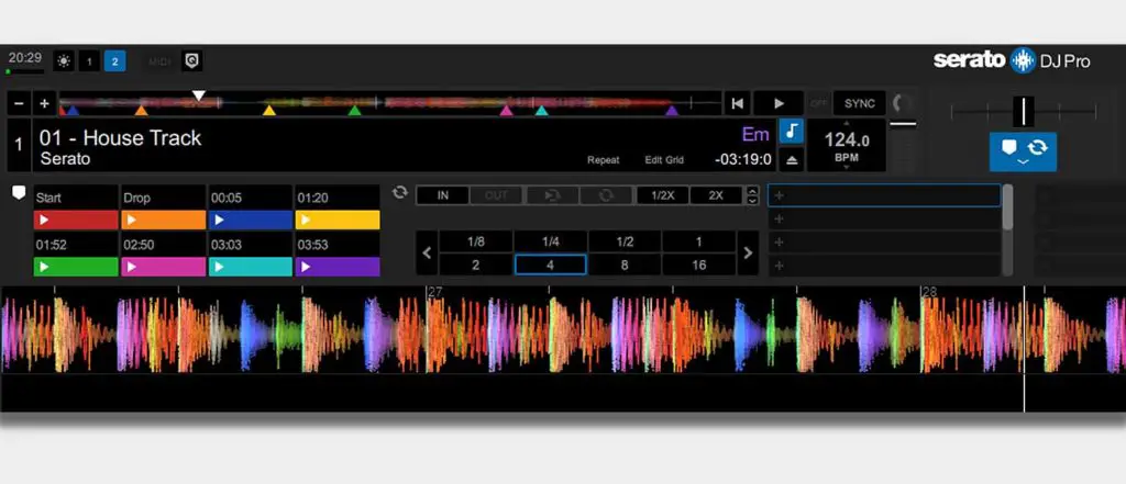 In Serato DJ Pro you can make use of all 8 hot cue points on one track.
