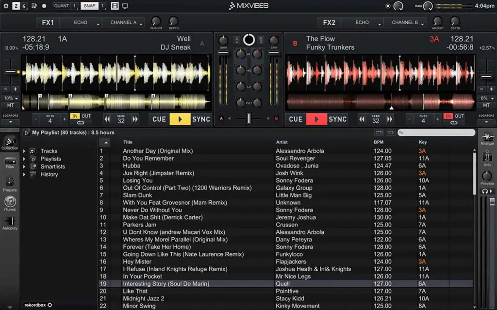 Cross DJ free is one of many free DJ software options with limited functionality.