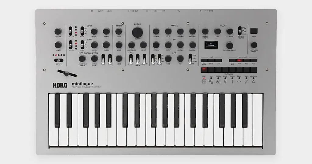 Korg Minilogue top view.