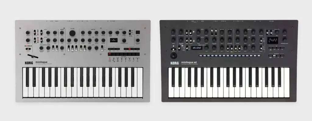 Korg Minilogue vs. Korg Minilogue XD.