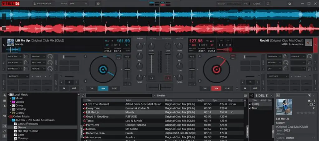 Virtual DJ is truly a great piece of DJ software when it comes to FX customization and non-standard function binds.