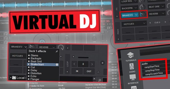 Virtual DJ - How To Set Up Vinyl Break - Fastest Method