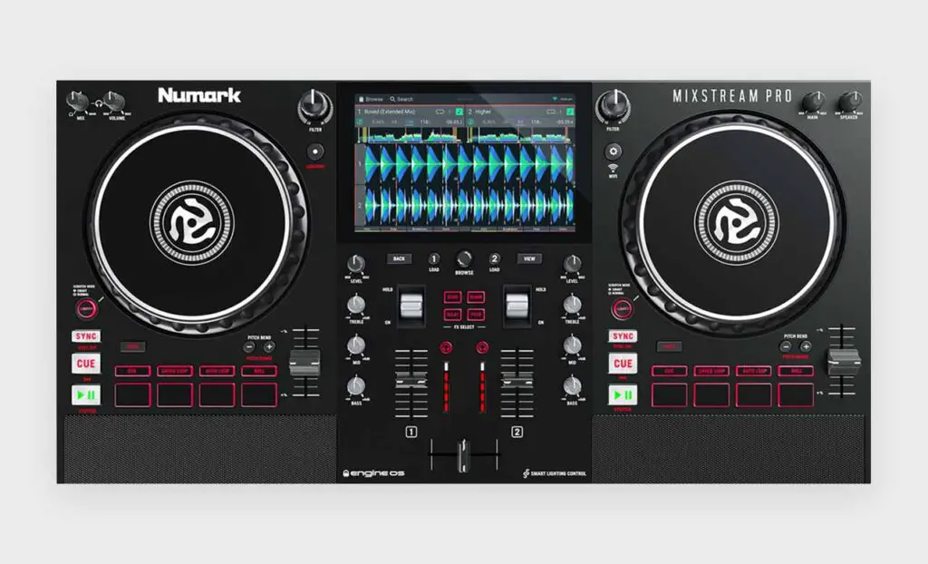 Numark Mixstream Pro top view.