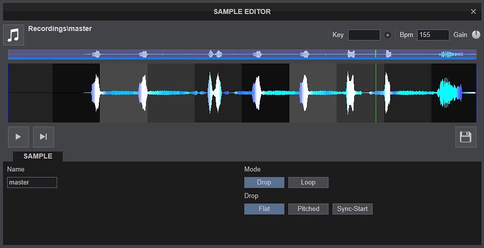 Virtual DJ software offers you a very basic sample editing tool. It's great for fine tuning your quick sample recordings.