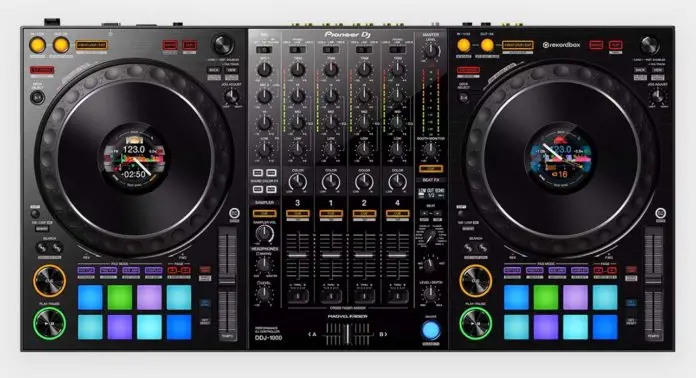 Pioneer DDJ-1000 and DDJ-1000SRT feature full size mechanical jog wheels (click the image to see it on Amazon).