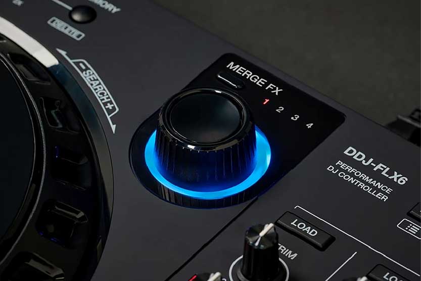 The Pioneer DDJ-FLX6 also has some interesting exclusive features - including the infamous Merge FX knobs!