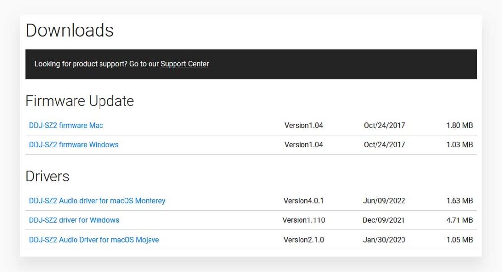  Here are the last Pioneer DDJ-SZ2 firmware updates available - this is unlikely to change in the future.