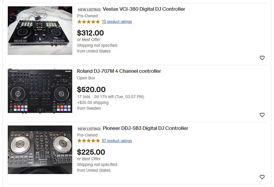 Creating a good used DJ controller listing is vital to getting first buying offers as soon as possible.
