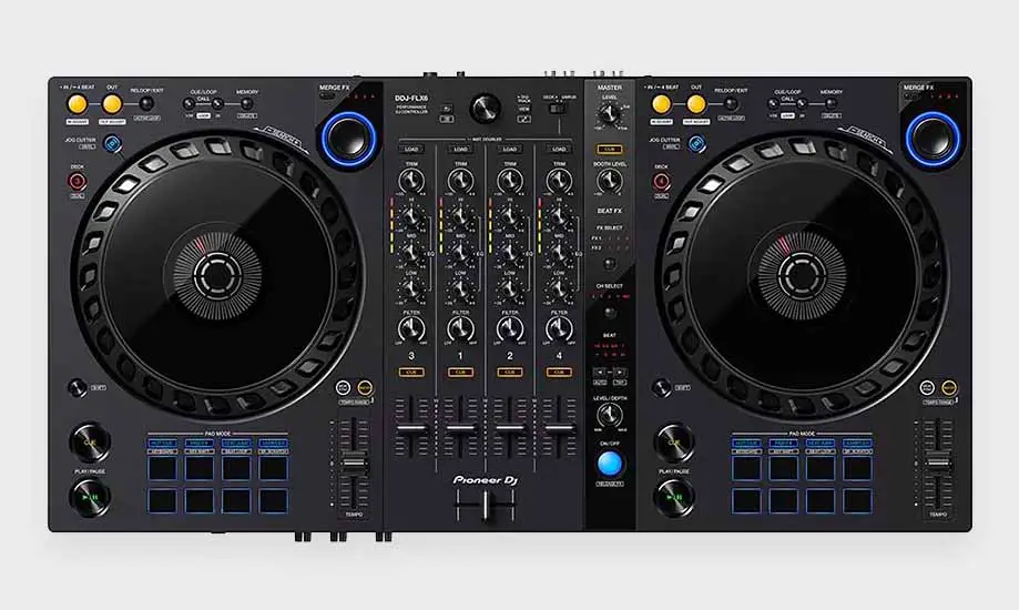 Pioneer DDJ-FLX6 top view.