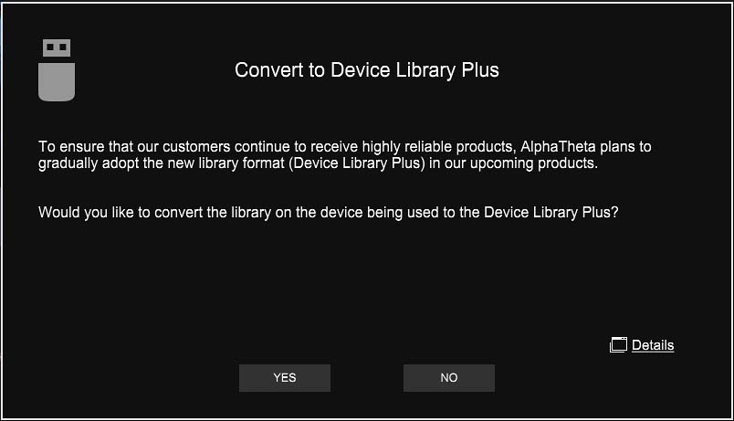Rekordbox Device Library Plus conversion.