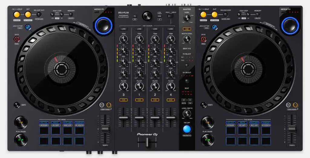 Pioneer DDJ-FLX6 top view.