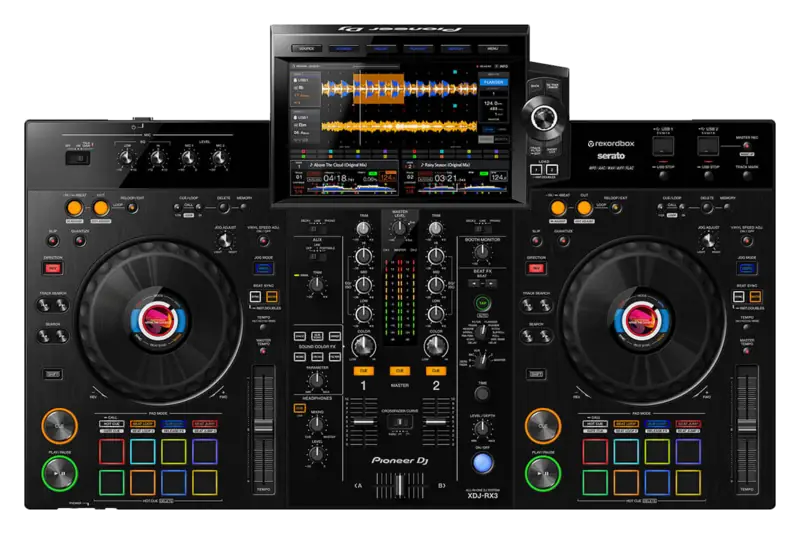 Pioneer DJ XDJ-RX3 all-in-one DJ system top view.